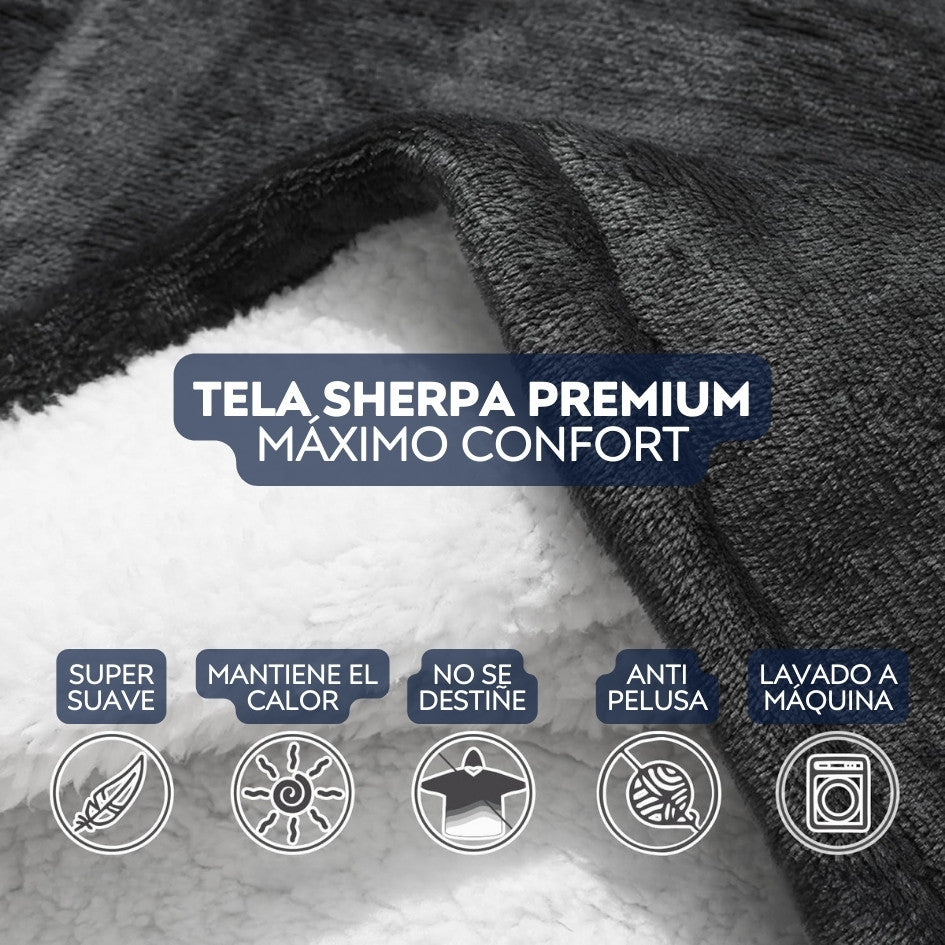 HugWear™ Abrigo oversize tipo sherpa
