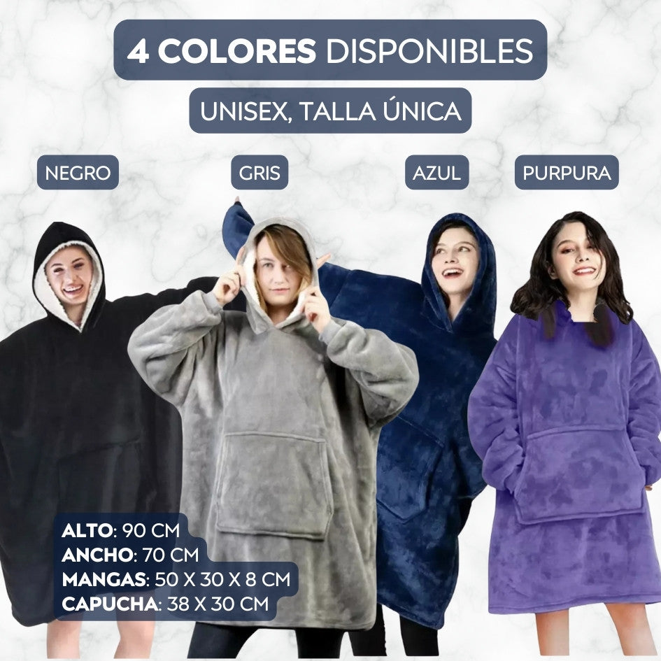 HugWear™ Abrigo oversize tipo sherpa